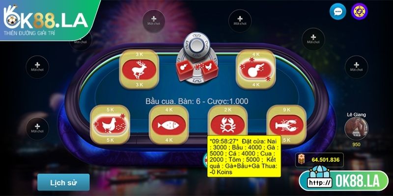 Cách tham gia đặt cược cho từng ván bầu cua