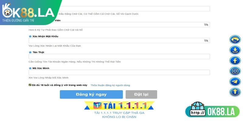 Thủ tục đăng ký OK88 rõ ràng từng bước